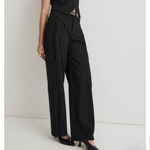 Madewell Pinstripe Cargo Pant - Size 0